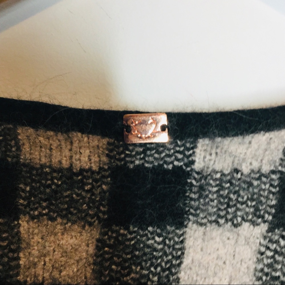 For Love & Lemons Knitz Cardigan Checkered Sweater - Picture 5 of 8